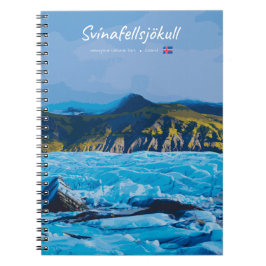 Caderno Espiral Svínafellsjökull, Iceland - Glacier View