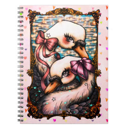 Caderno Espiral Swan lovers