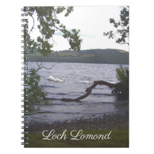 Caderno Espiral Swans on Loch Lomond