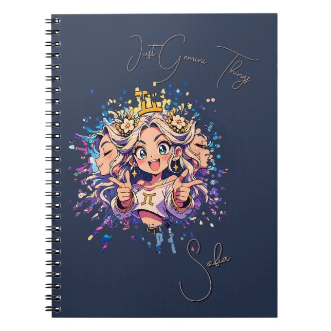 Caderno Espiral Sweet 16 Gemini Custom Photo Memory Book (Frente)
