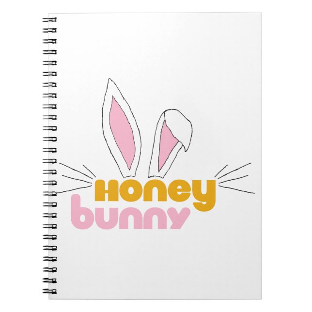 Caderno Espiral Sweet Happy Hunny Bunny Honey Rabbit Art (Frente)