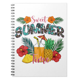 Caderno Espiral Sweet Summer Time Beach Ilha Tropical