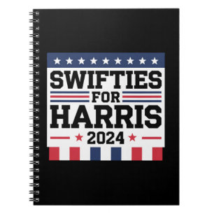Caderno Espiral Swifties para Kamala Harris 2024 Apoio à Votação