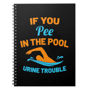 Caderno Espiral Swimmer Pee Na Piscina
