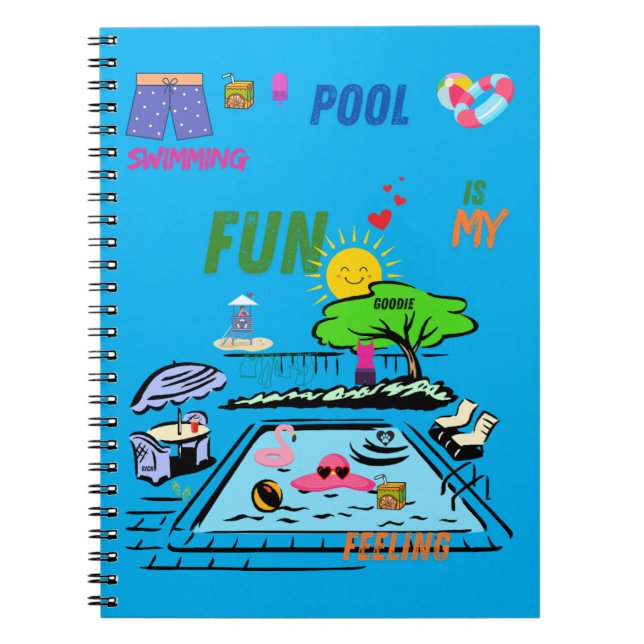 Caderno Espiral Swimming Pool Fun (Frente)