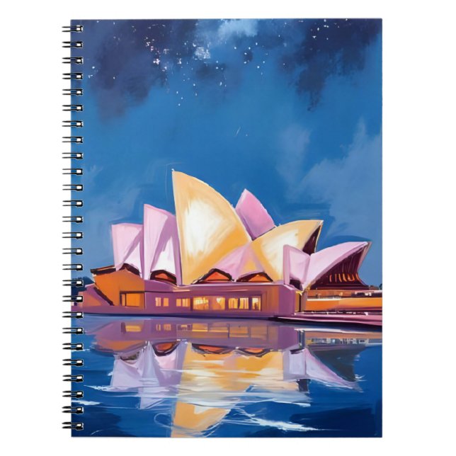 Caderno Espiral Sydney Opera House, Australia Painting (Frente)