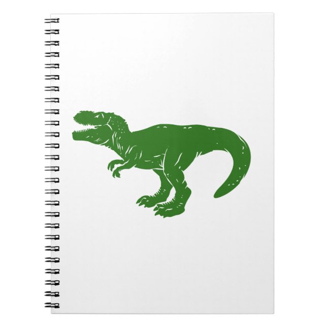 Caderno Espiral T rex dinossauro - Escolher cor de fundo (Frente)