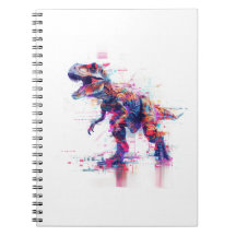T-Rex Dinossauro Futurista com Glitch
