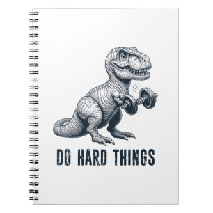 Caderno Espiral T-Rex Do Duro Coisas Jogando Cartões