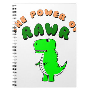 Caderno Espiral T-Rex O Poder Da RAWR