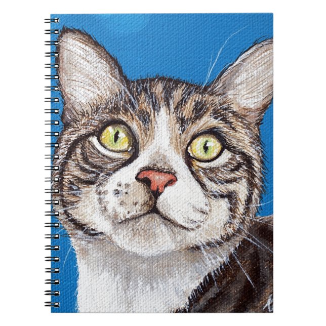 Caderno Espiral Tabby Cat Painting (Frente)