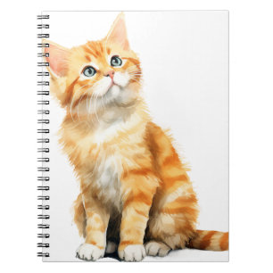 Caderno Espiral TABELA DE LARANJA DE ÁGUA bonito POR CAT
