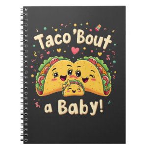 Caderno Espiral Taco 'Bout a Baby Pregnancy Tao Cinco de Mayo'