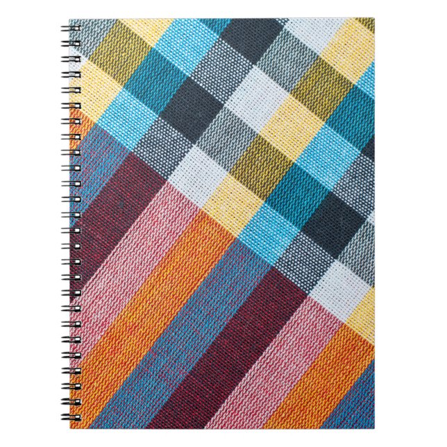 Caderno Espiral Tailandês Lixeira: Textura De Tecido De Fechamento (Frente)