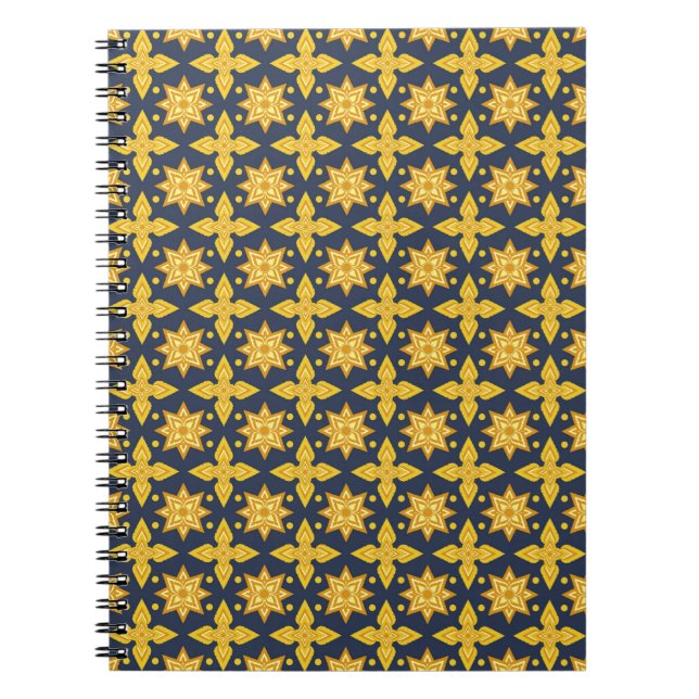 Caderno Espiral Tailandês Padrão Ornamental Background abstract, a (Frente)