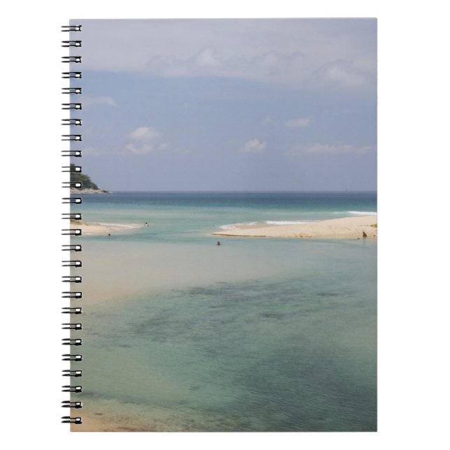 Caderno Espiral Tailândia, Phuket, praia de Nai Harn. (Frente)