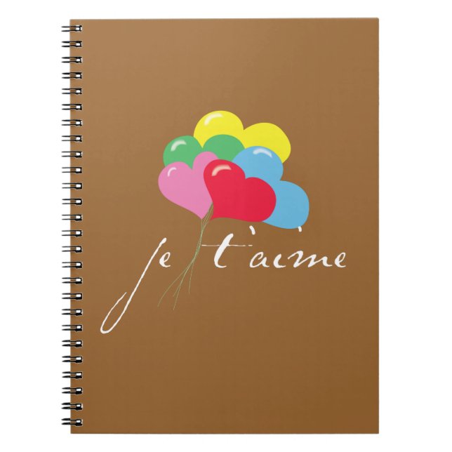 Caderno Espiral Taime de Je (eu te amo) (Frente)