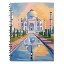 Caderno Espiral Taj Mahal Índia Viagem Pintura