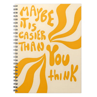 Caderno Espiral Talvez Seja Mais Fácil Do Que Você Pensa – Motivac