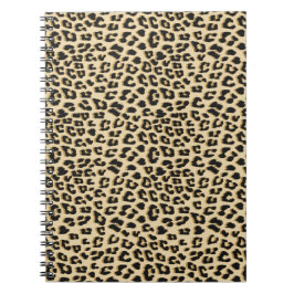 Caderno Espiral Tan Leopard Print