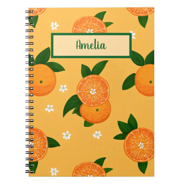 Caderno Espiral Tangerinas de Verão (Frente)