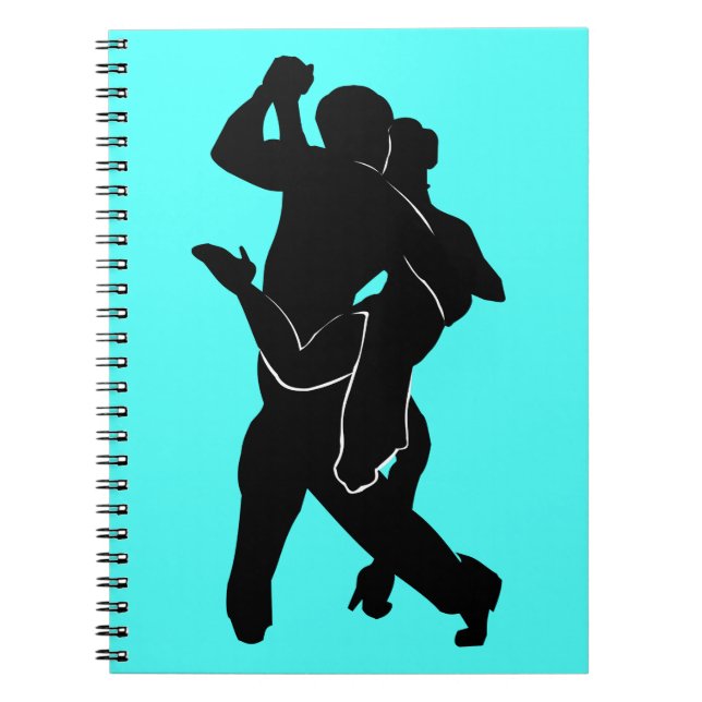 Caderno Espiral Tango Dancers Teal Notebook (Frente)