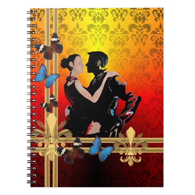 Caderno Espiral Tango no damask (Frente)