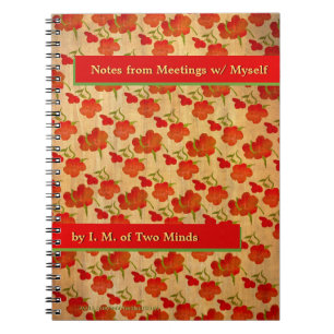 Caderno Espiral Tango Red Peonies on Dourado Silk (Personalizado)