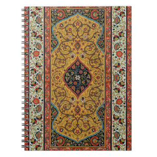 Caderno Espiral Tapete Persa Antigo Design Elegante