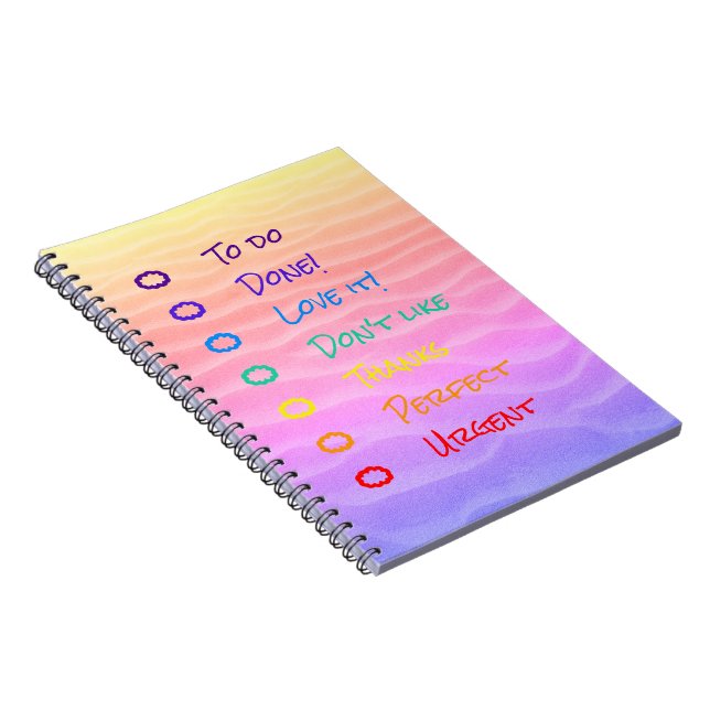 Caderno Espiral tarefas arco-íris (Lado Direito)