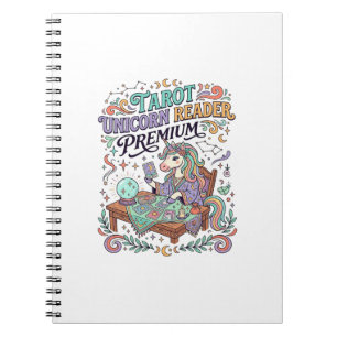 Caderno Espiral Taro Unicórnio Leitor de Unicórnio Premium Kawaii 