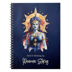 Caderno Espiral Tarot da Deusa Estelar Celestial Mística Inanna