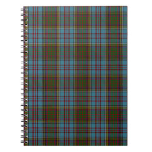 Caderno Espiral Tartan da família do clã de Anderson