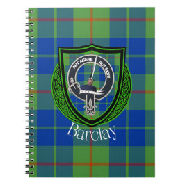 Caderno Espiral Tartan e Brasão do Clã Escocês Barclay