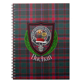Caderno Espiral Tartan e Brasão do Clã Escocês Buchan
