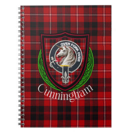 Caderno Espiral Tartan e Brasão do Clã Escocês Cunningham