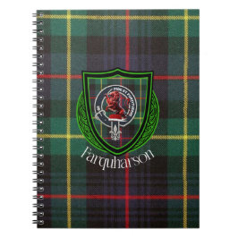Caderno Espiral Tartan e Brasão do Clã Escocês Farquharson