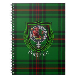 Caderno Espiral Tartan e Brasão do Clã Escocês Primrose