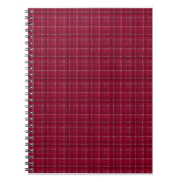 Caderno Espiral Tartan vermelho verificado