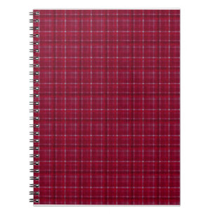 Caderno Espiral Tartan vermelho verificado
