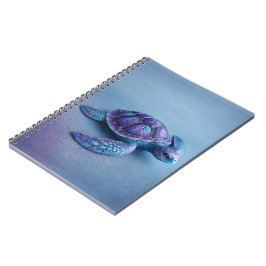 Caderno Espiral Tartaruga Marinha Fantasia em Azul e Roxo, Pacífic