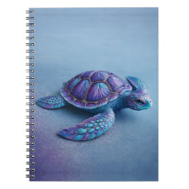 Caderno Espiral Tartaruga Marinha Fantasia em Azul e Roxo, Pacífic