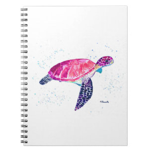 Caderno Espiral Tartaruga marinha oceânica tropical do Havaí