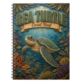Caderno Espiral Tartaruga Marinha Recife de Coral POPCUT