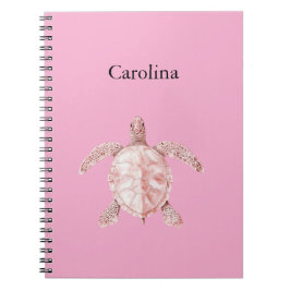 Caderno Espiral Tartaruga Marinha Rosa