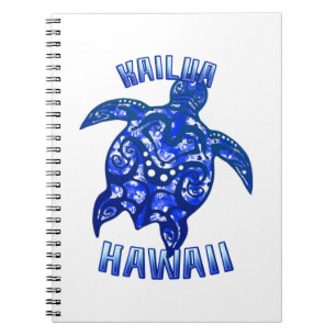Caderno Espiral Tartaruga Tribal de Vacinação Kailua Hawaii