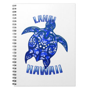 Caderno Espiral Tartaruga Tribal de Vacinação Lanai Hawaii
