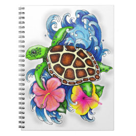 Caderno Espiral Tartaruga Tropical