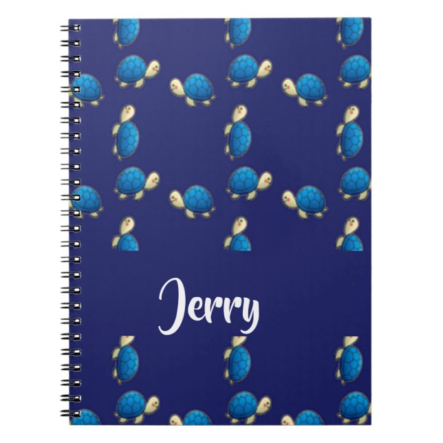 Caderno Espiral tartarugas azuis (Frente)