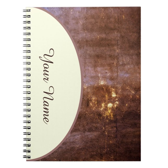 Caderno Espiral Tatter retrô roxo personalizado (Frente)